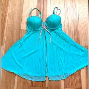 Inner Secrets Blue Slip Dress/Babydoll Medium